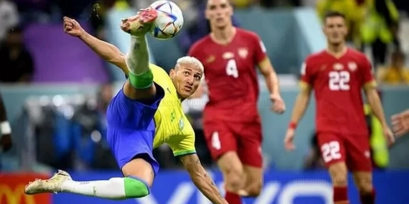 Richarlison trong màu áo đội tuyển Brazil